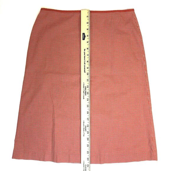 Y2K Vintage GAP A Line Skirt Red White Check Lightweight Knee Length Size 4 - Picture 6 of 6